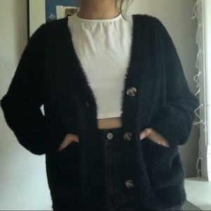 Bershka fuzzy cardigan